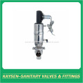 Clamp Sanitary 3 ways double seat mixproof valves